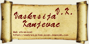 Vaskrsija Kanjevac vizit kartica